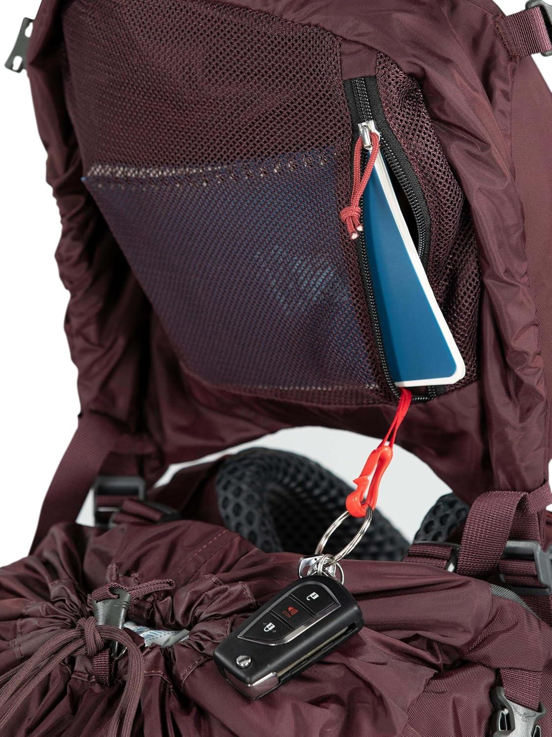 imageOsprey Kyte 58L Womens Backpacking Backpack Hiking amp Camping Bag with Waterproof Raincover Rocky Brook Green MediumLargeElderberry Purple