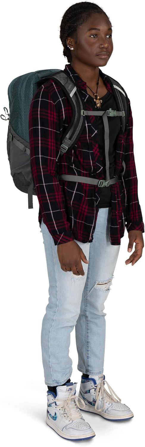 imageOsprey Quasar Commuter Backpack Slim Everyday Bag with Laptop Sleeve amp Bottle Pockets for Work amp Schoo Phantom Grey HeatherAlpaca TanLatte Brown Heather