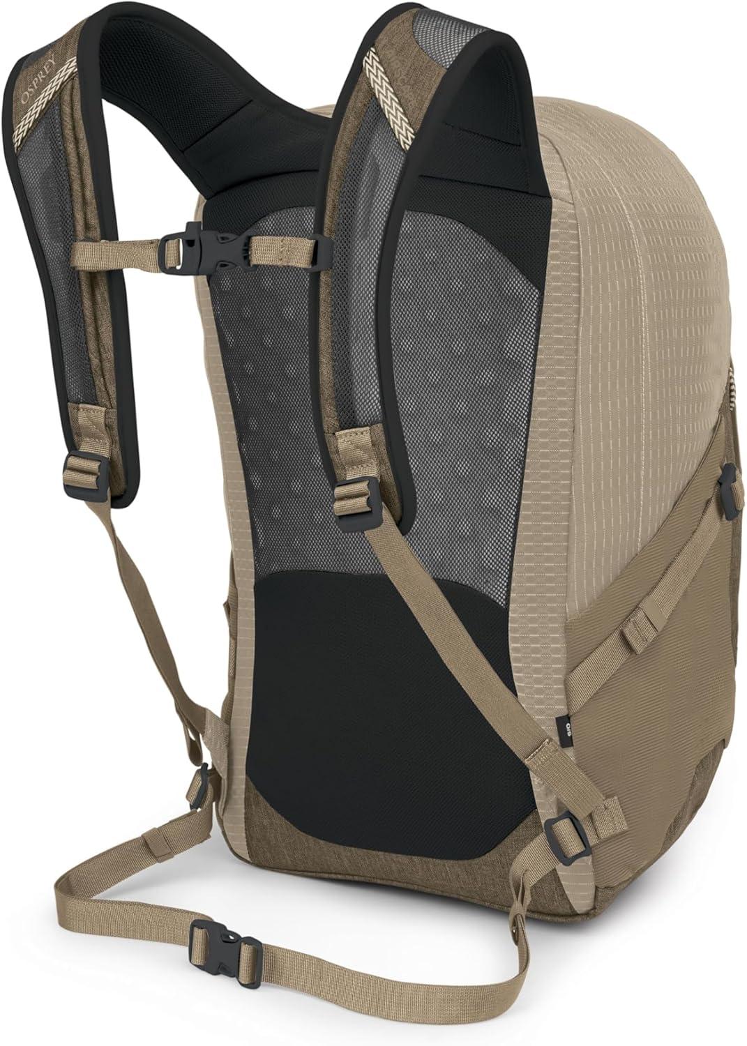 imageOsprey Quasar Commuter Backpack Slim Everyday Bag with Laptop Sleeve amp Bottle Pockets for Work amp Schoo Phantom Grey HeatherAlpaca TanLatte Brown Heather