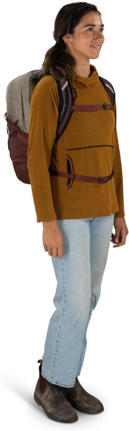 imageOsprey Quasar Commuter Backpack Slim Everyday Bag with Laptop Sleeve amp Bottle Pockets for Work amp Schoo Phantom Grey HeatherPashminaTan Concrete