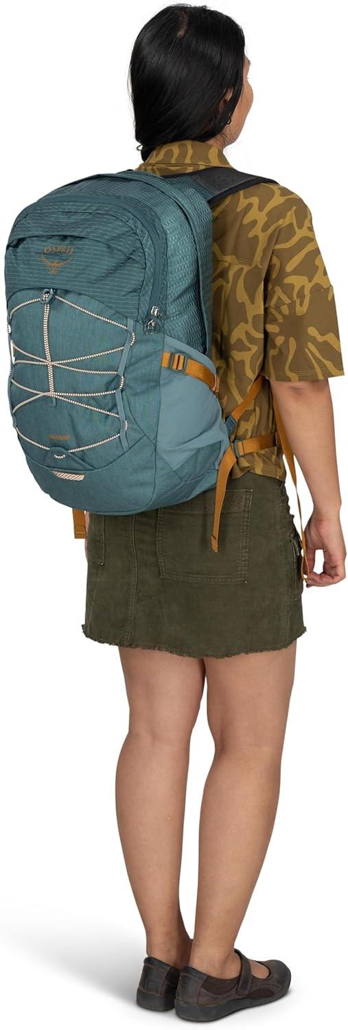 imageOsprey Quasar Commuter Backpack Slim Everyday Bag with Laptop Sleeve amp Bottle Pockets for Work amp Schoo Phantom Grey HeatherTorrent Blue Heather