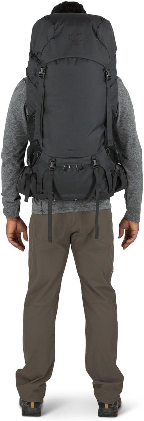 imageOsprey Rook 50L Mens Backpacking Backpack Dark CharcoalSilver LiningDark CharcoalSilver Lining