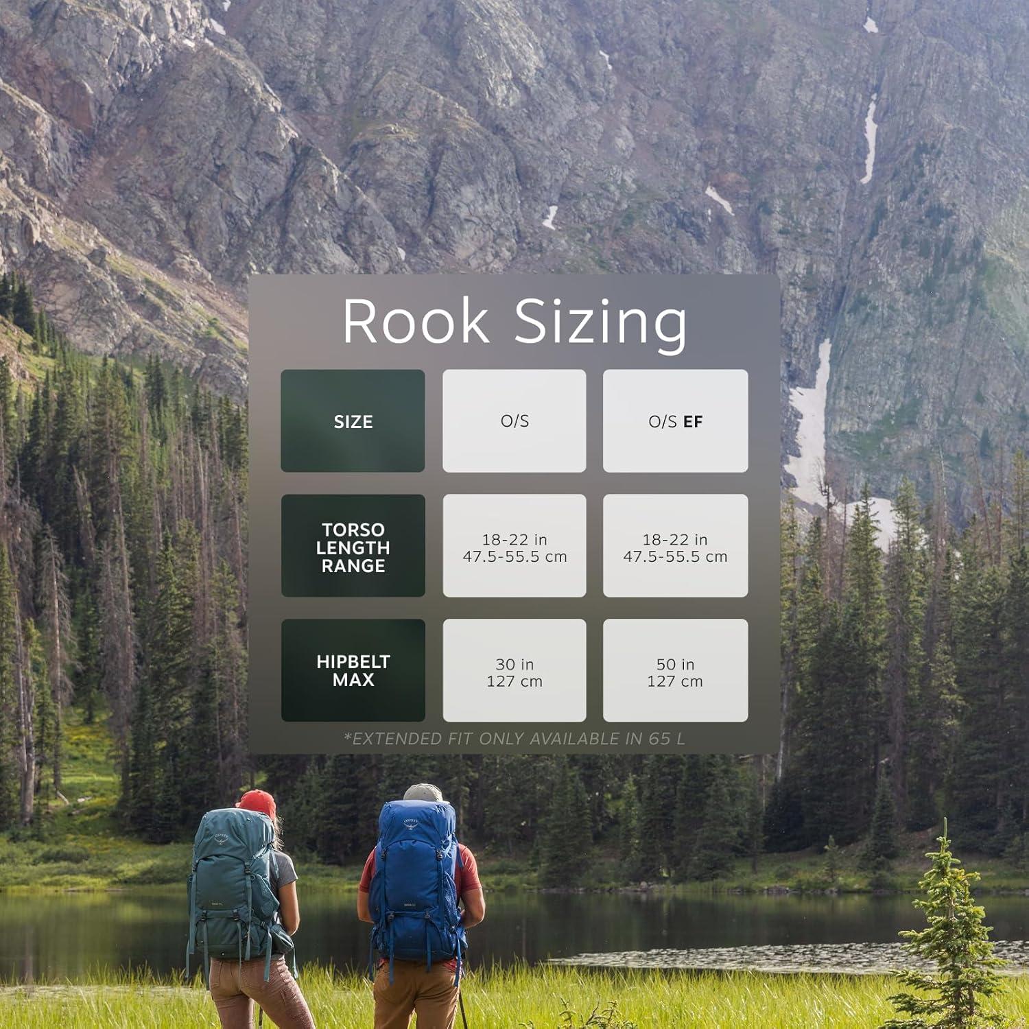 imageOsprey Rook 50L Mens Backpacking Backpack Dark CharcoalSilver LiningDark CharcoalSilver Lining