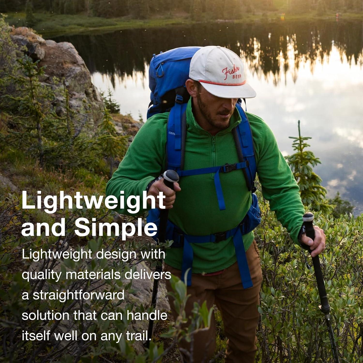 imageOsprey Rook 50L Mens Backpacking Backpack Dark CharcoalSilver LiningDark CharcoalSilver Lining