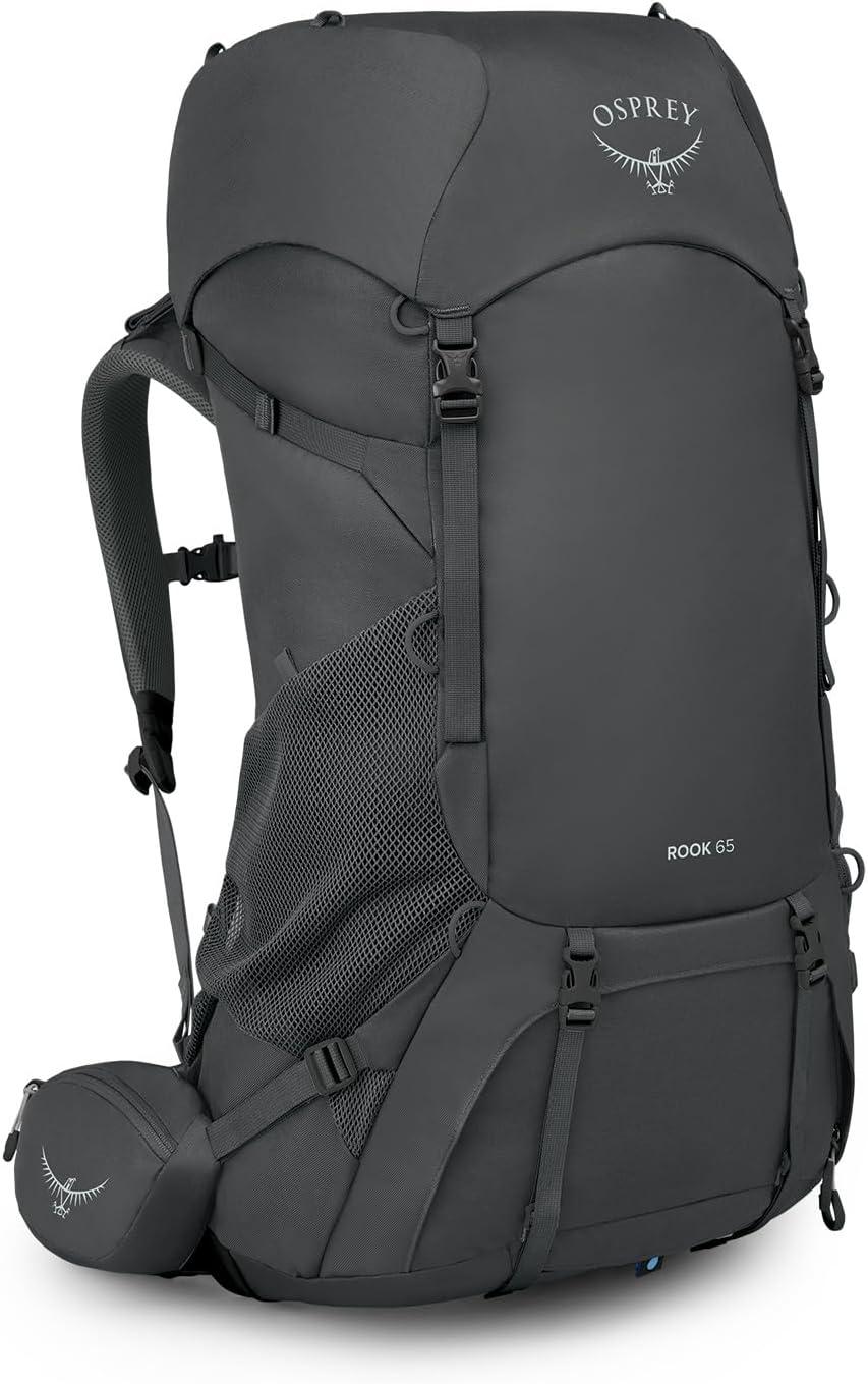 imageOsprey Rook 50L Mens Backpacking Backpack Dark CharcoalSilver LiningDark CharcoalSilver Lining