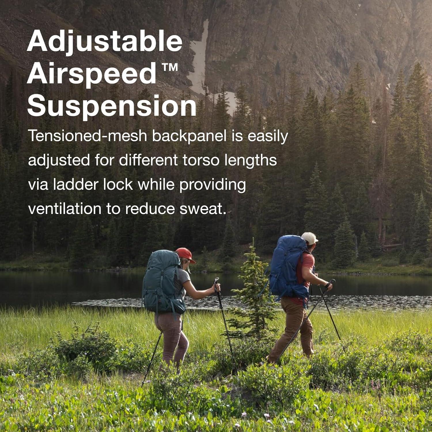 imageOsprey Rook 50L Mens Backpacking Backpack Dark CharcoalSilver LiningDark CharcoalSilver Lining