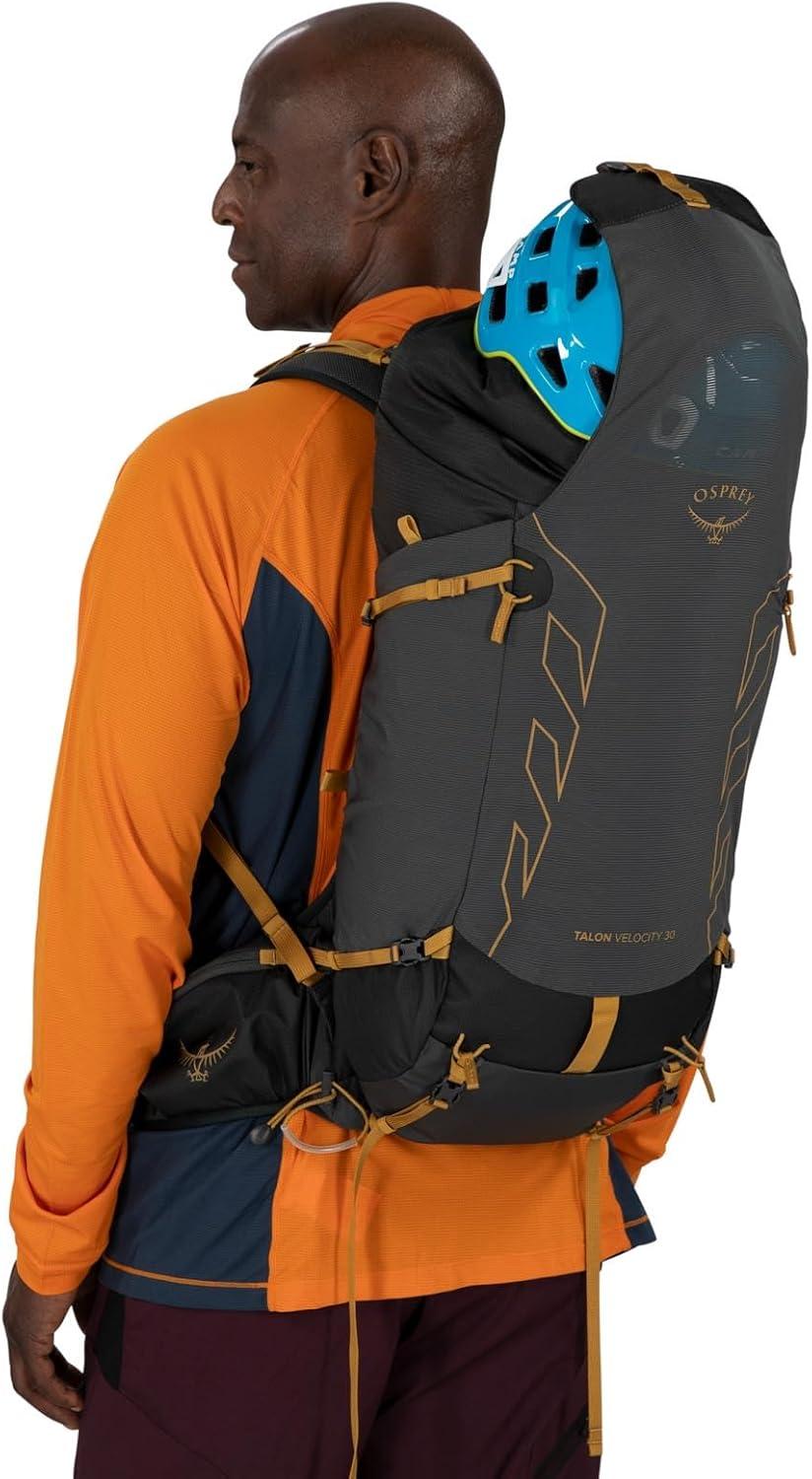 imageOsprey Talon Velocity 30L Mens Hiking Backpack Dark CharcoalTumbleweed LXLMatcha GreenLemongrass