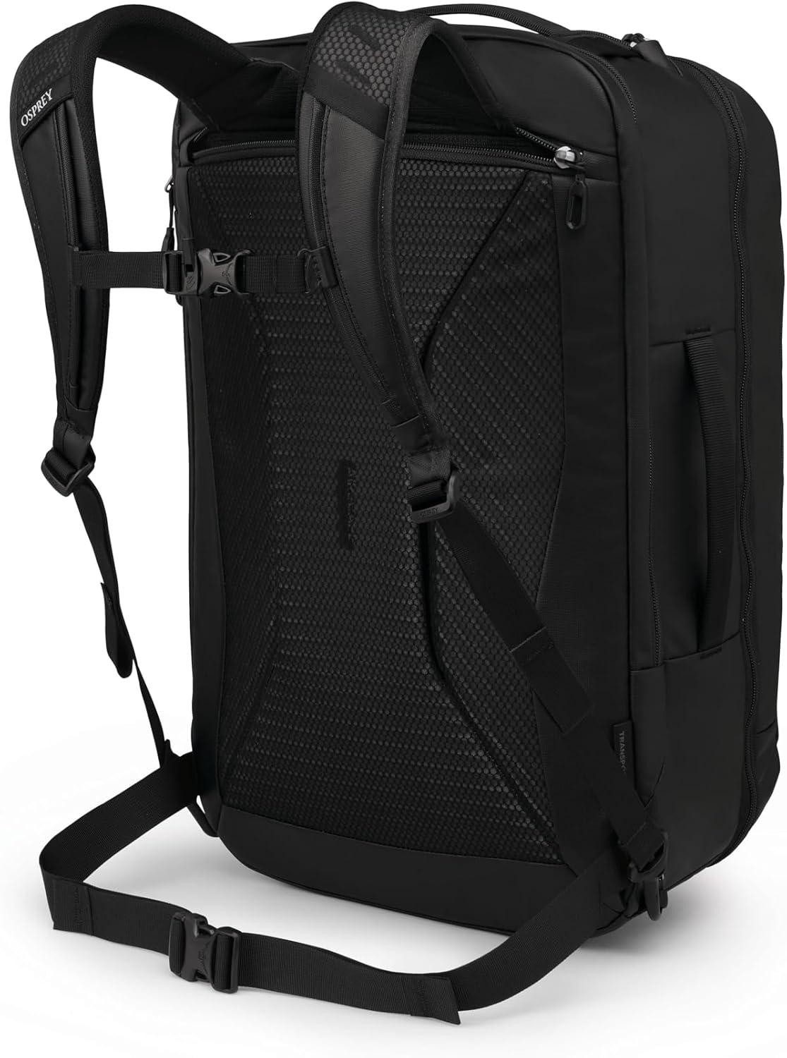 imageOsprey Transporter 36L Travel Pack Carry On Backpack with Laptop Sleeve High Storage Weekender Bag Mystery WhiteRaven Black