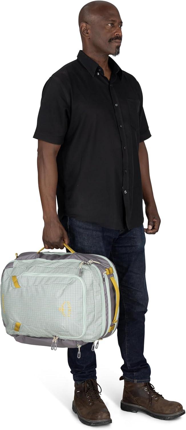 imageOsprey Transporter 36L Travel Pack Carry On Backpack with Laptop Sleeve High Storage Weekender Bag Mystery WhiteRaven Black