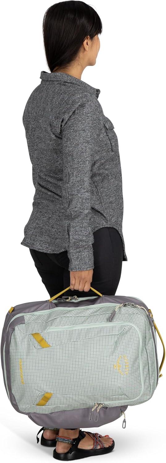 imageOsprey Transporter 36L Travel Pack Carry On Backpack with Laptop Sleeve High Storage Weekender Bag Mystery WhiteRaven Black