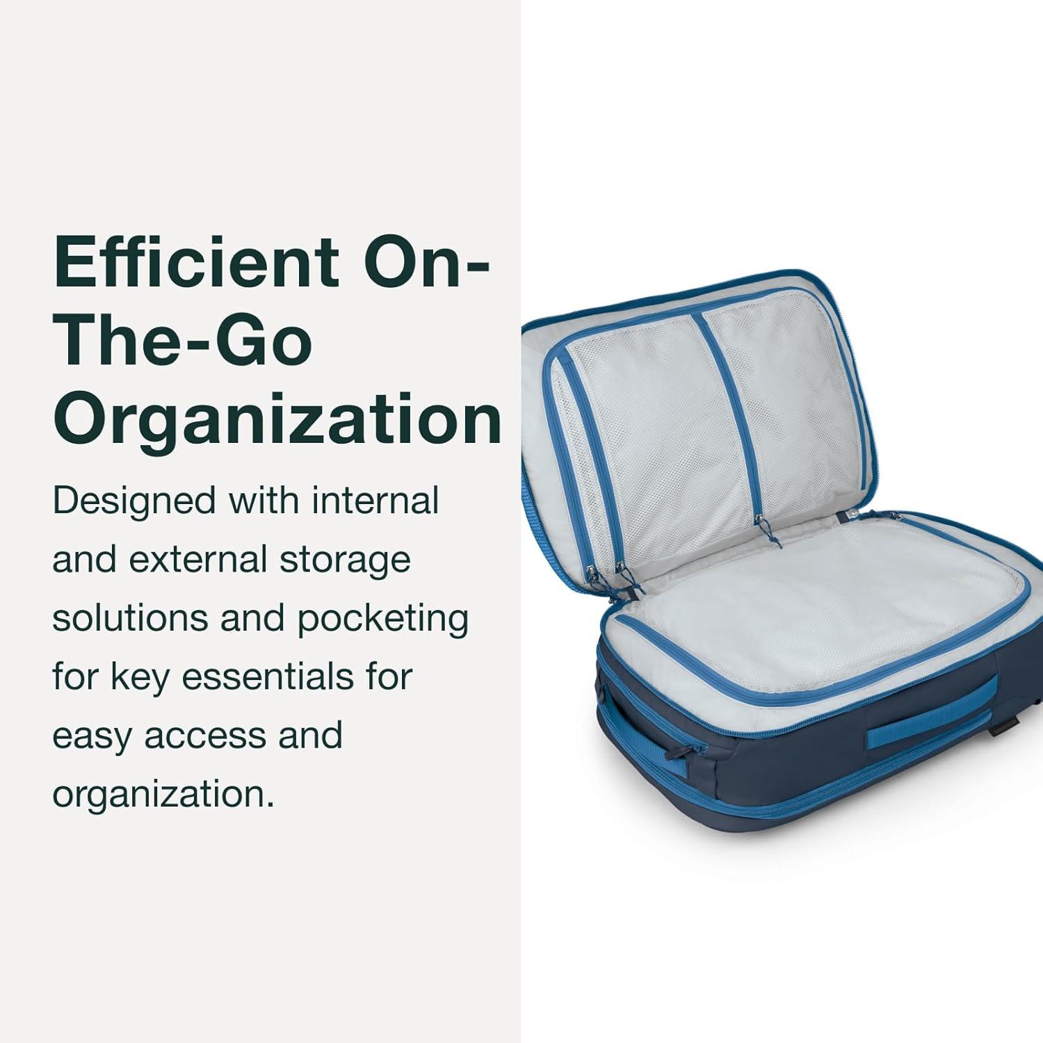 imageOsprey Transporter 36L Travel Pack Carry On Backpack with Laptop Sleeve High Storage Weekender Bag Mystery WhiteRaven Black