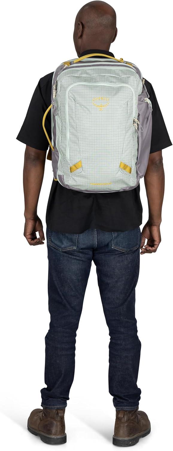 imageOsprey Transporter 36L Travel Pack Carry On Backpack with Laptop Sleeve High Storage Weekender Bag Mystery WhiteRaven Black