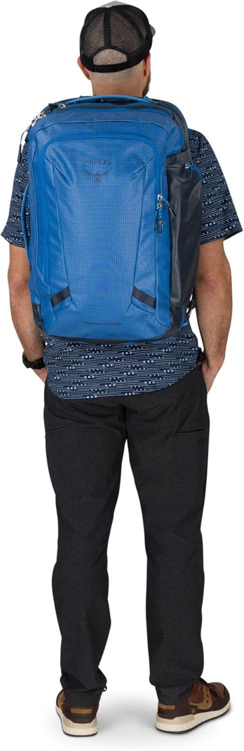 imageOsprey Transporter 36L Travel Pack Carry On Backpack with Laptop Sleeve High Storage Weekender Bag Mystery WhiteRaven Black