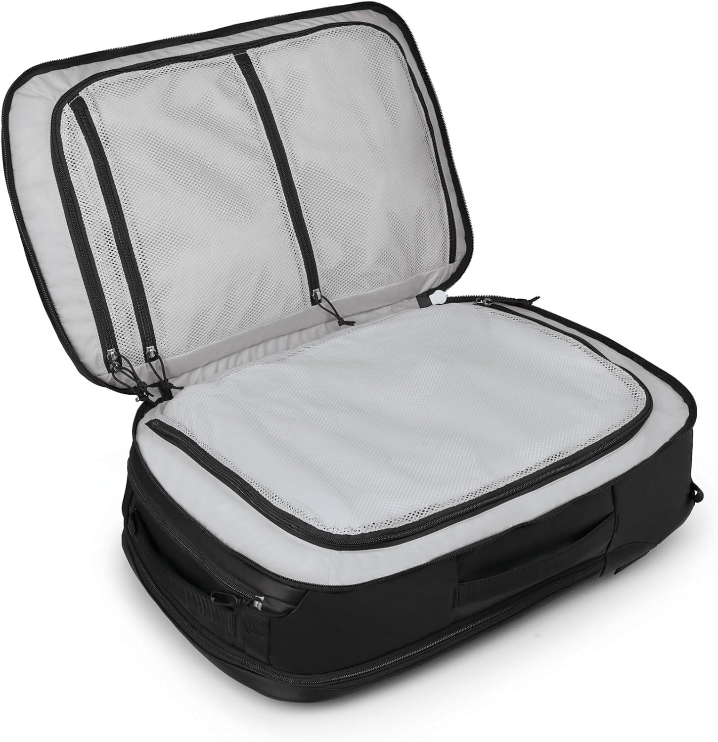 imageOsprey Transporter 36L Travel Pack Carry On Backpack with Laptop Sleeve High Storage Weekender Bag Mystery WhiteRaven Black