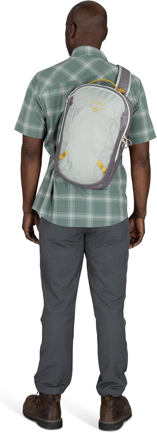 imageOsprey Transporter Crossbody Shoulder Sling Personal Item Bag Small Everyday Backpack Mystery WhiteMoody BurgundyPine Leaf Green