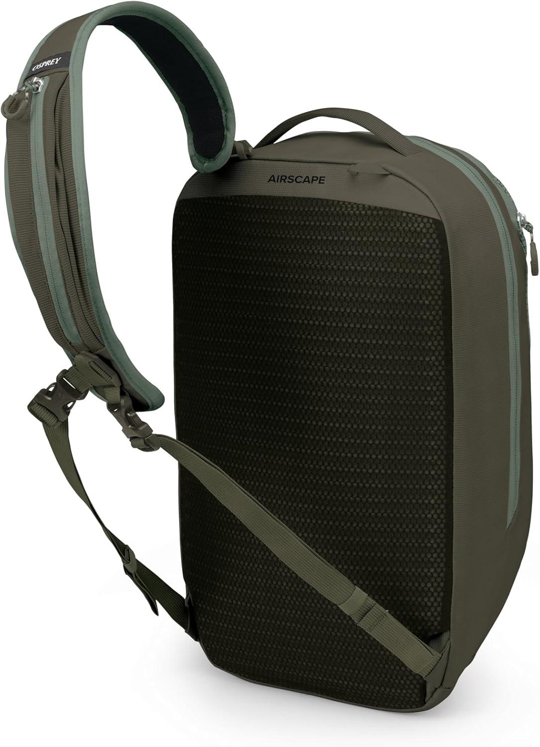 imageOsprey Transporter Crossbody Shoulder Sling Personal Item Bag Small Everyday Backpack Mystery WhiteMoody BurgundyPine Leaf Green