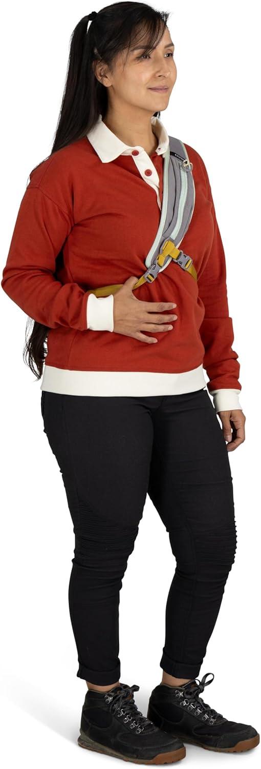 imageOsprey Transporter Crossbody Shoulder Sling Personal Item Bag Small Everyday Backpack Mystery WhiteMoody BurgundyPine Leaf Green