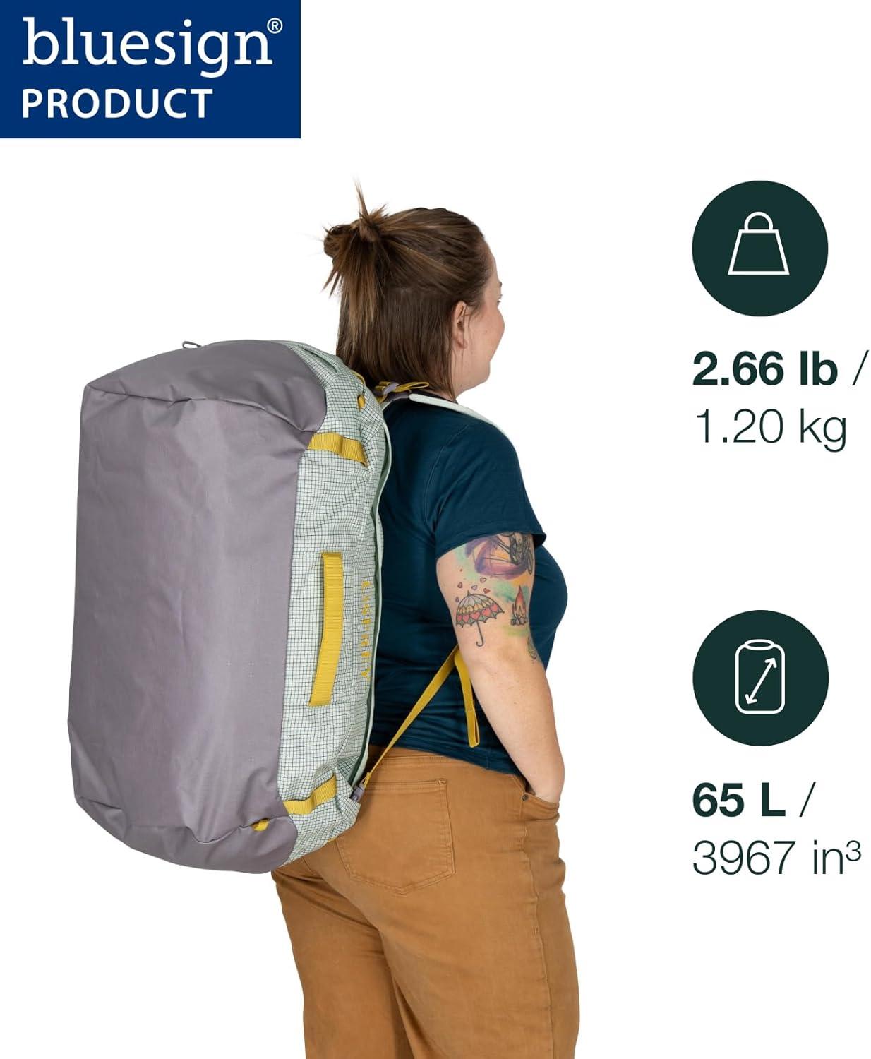 imageOsprey Transporter Lightweight Travel Duffel Bag Extra Large Water Resistant Durable Gear Bag for Men and WomenEuphoria PurplePurple Ink