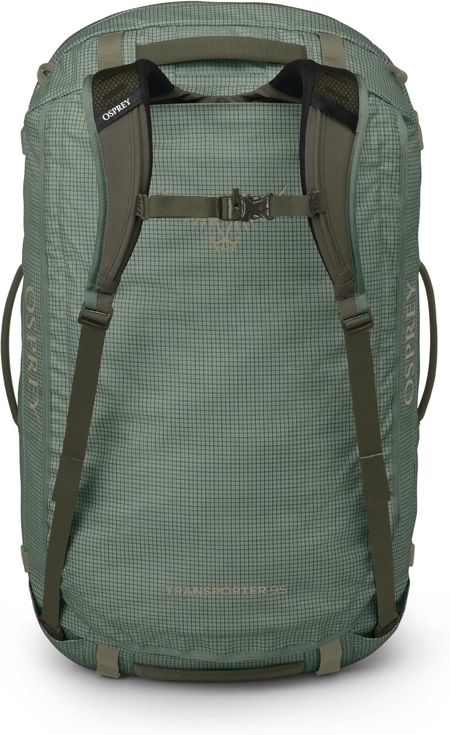 imageOsprey Transporter Lightweight Travel Duffel Bag Extra Large Water Resistant Durable Gear Bag for Men and WomenPine LeafEarl Grey