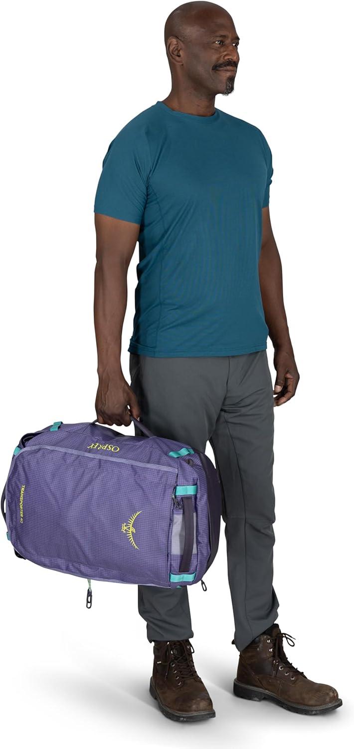 imageOsprey Transporter Lightweight Travel Duffel Bag Extra Large Water Resistant Durable Gear Bag for Men and WomenPine LeafEarl Grey