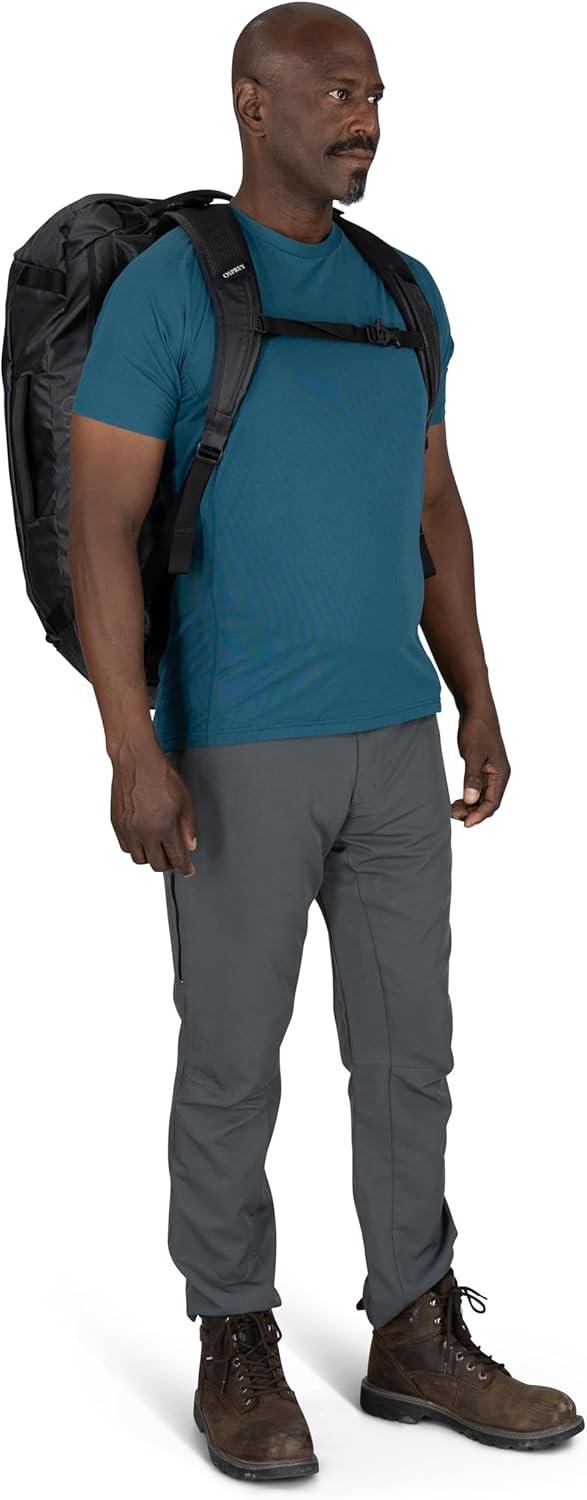 imageOsprey Transporter Lightweight Travel Duffel Bag Extra Large Water Resistant Durable Gear Bag for Men and WomenPine LeafEarl Grey