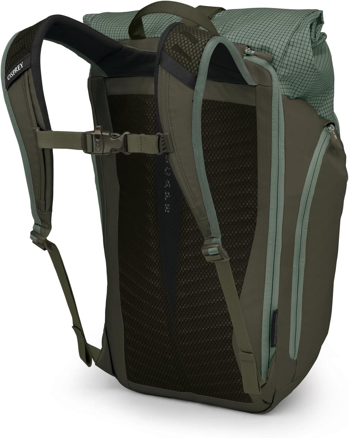 imageOsprey Transporter Roll Top Commuter Backpack Everyday Laptop Bag Water Resistant Daypack Mystery WhiteMoody BurgundyPine LeafEarl Grey
