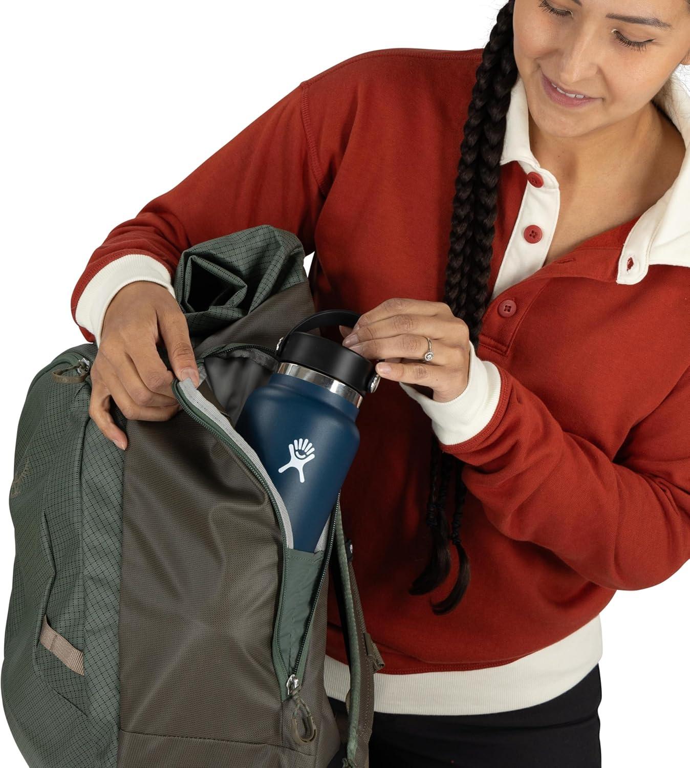 imageOsprey Transporter Roll Top Commuter Backpack Everyday Laptop Bag Water Resistant Daypack Mystery WhiteMoody BurgundyPine LeafEarl Grey