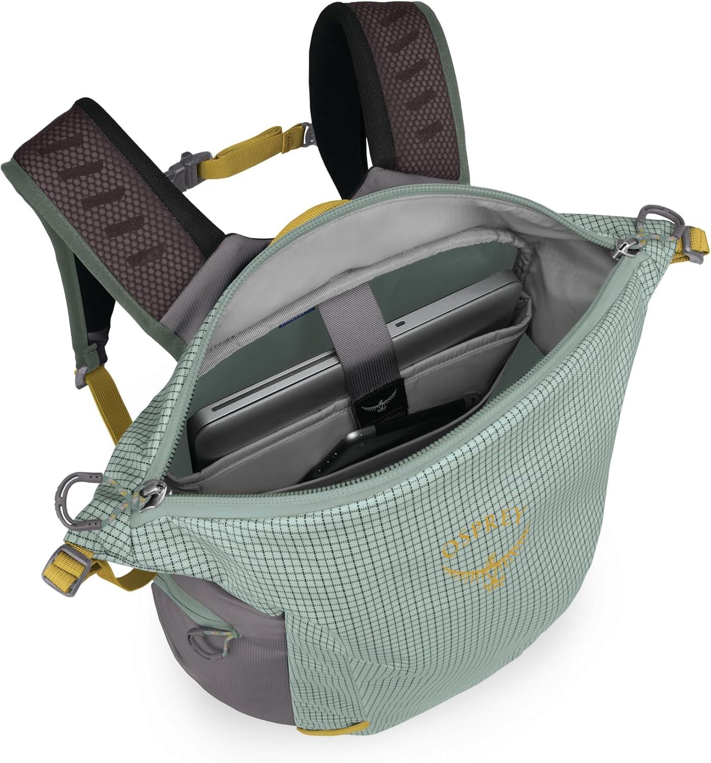 imageOsprey Transporter Zinch WaterResistant Commuter Pack Everyday Laptop Bag Travel Backpack Mystery WhiteMoody BurgundyFrosty MintSoundwave Grey