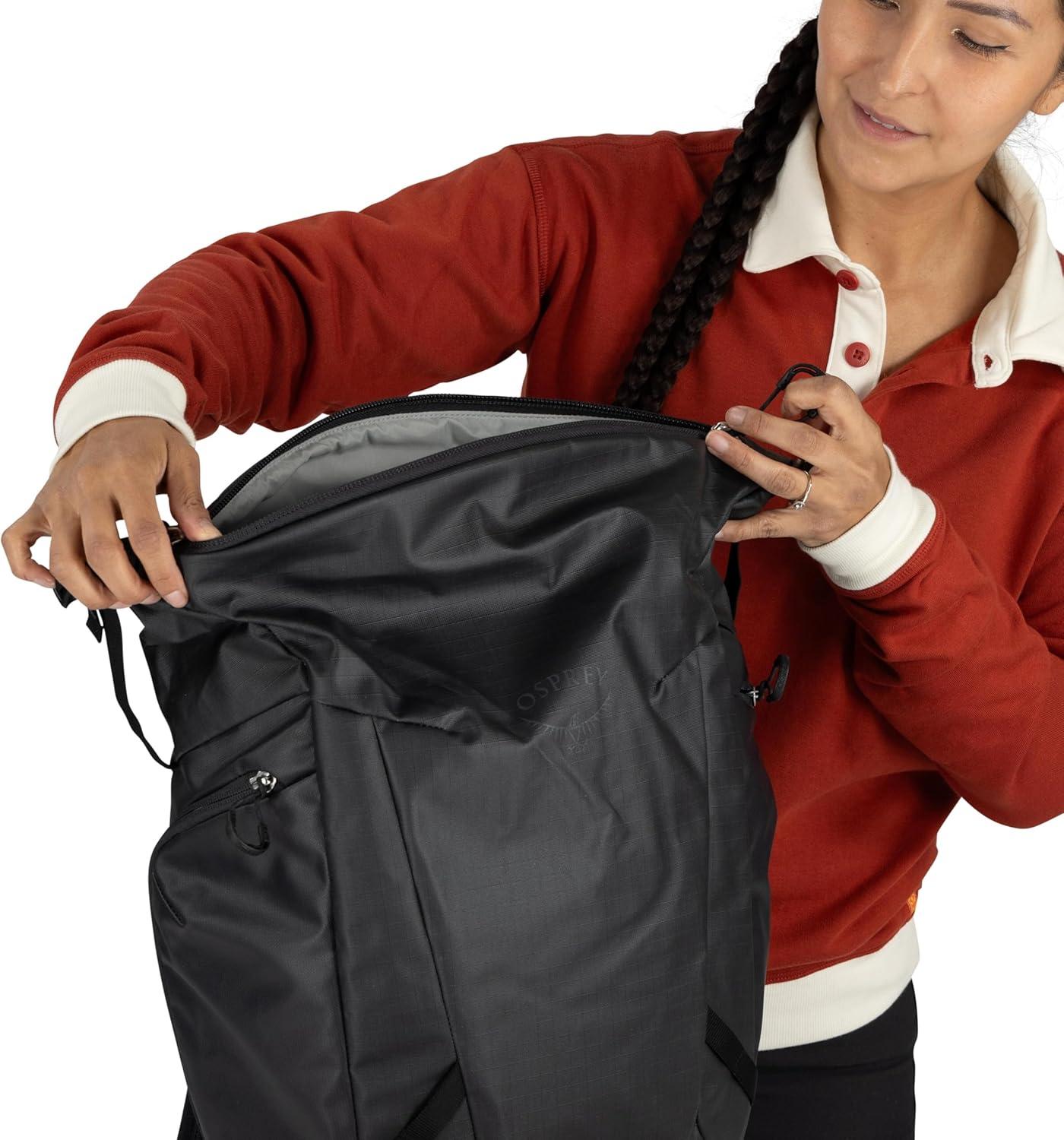 imageOsprey Transporter Zinch WaterResistant Commuter Pack Everyday Laptop Bag Travel Backpack Mystery WhiteMoody BurgundyPine LeafEarl Grey