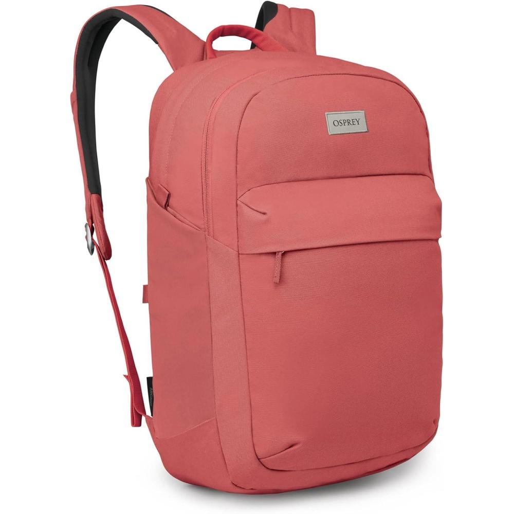 imageOsprey Arcane XL Day Commuter Backpack  Everyday Bag with Laptop Sleeve and Bottle Pocket Green HeatherRed Pampas Heather