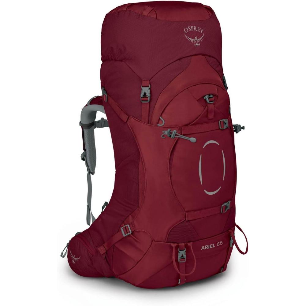 imageOsprey Ariel 65L Womens Backpacking Backpack Claret Red WXSSClaret Red