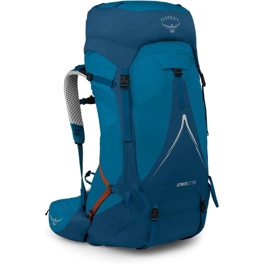 imageOsprey Atmos AG LT 50L Mens Backpacking Backpack Scenic ValleyGreen Peppercorn LXLNight ShiftScoria Blue