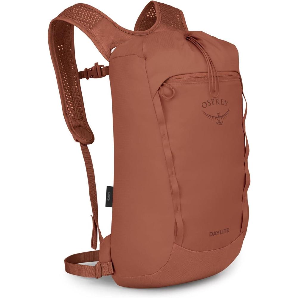 imageOsprey Daylite Cinch Backpack  Lightweight Travel Bag for Hikes Festivals and Everyday Fuzzy Window PrintTorrent BluePorcelain Orange