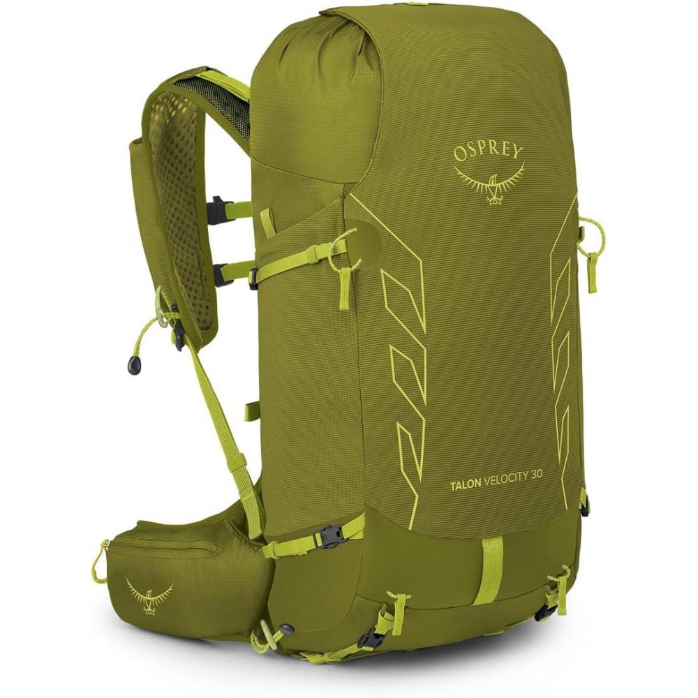 imageOsprey Talon Velocity 30L Mens Hiking Backpack Dark CharcoalTumbleweed LXLMatcha GreenLemongrass