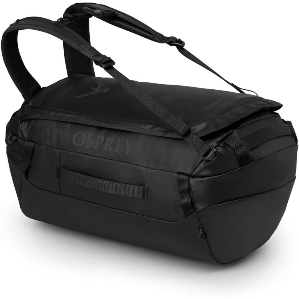 imageOsprey Transporter Lightweight Travel Duffel Bag  Extra Large Water Resistant Durable Gear Bag for Men and WomenRaven Black