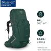 Osprey Aether Plus 60L Men’s Backpacking Backpack, Axo Green, S/M