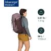 Osprey Kyte LT 45L Women’s Backpacking Backpack – Lightweight Hiking & Camping Bag with Waterproof Raincover, Graphite Purple(Cascade Blue)