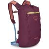 Osprey Daylite Cinch Backpack – Lightweight Travel Bag for Hikes, Festivals, and Everyday, Fuzzy Window Print/Torrent Blue(Moody Burgundy)