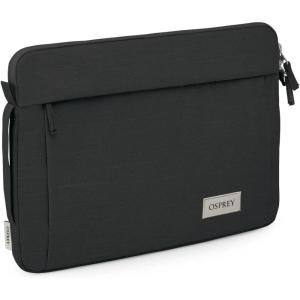 Osprey Arcane 16 Inch Laptop Sleeve – Compatible Protective Case with Zipper, Handles, and Extra Pockets, Black(Black)