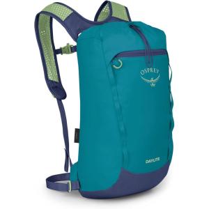 Osprey Daylite Cinch Backpack – Lightweight Travel Bag for Hikes, Festivals, and Everyday, Fuzzy Window Print/Torrent Blue(Blue Spikemass/Alkaline)