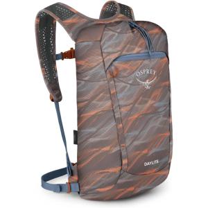 Osprey Daylite Cinch Backpack – Lightweight Travel Bag for Hikes, Festivals, and Everyday, Fuzzy Window Print/Torrent Blue(Smoky Desert Print/Magma Brown)