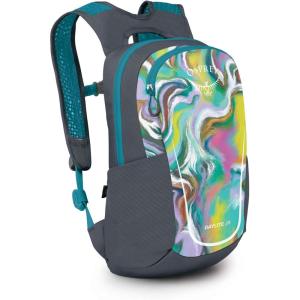 Osprey Daylite Jr. Kids’ Commuter Backpack – Everyday, Hiking Backpack for Boys and Girls – Lightweight Travel Bag, Frost Moon(Euphoria Rainbow/Print Tungsten)