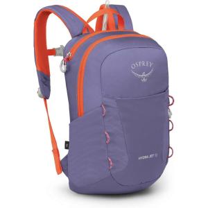 Osprey HydraJet 12L Kids’ Hiking Backpack with Hydraulics Reservoir, Green Canopy(Euphoria Purple)