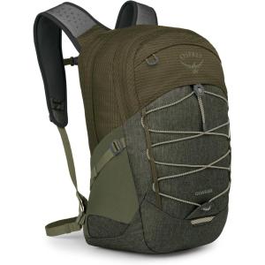 Osprey Quasar Commuter Backpack – Slim Everyday Bag with Laptop Sleeve & Bottle Pockets for Work & Schoo, Phantom Grey Heather(Moss Green-earl Grey Heather)