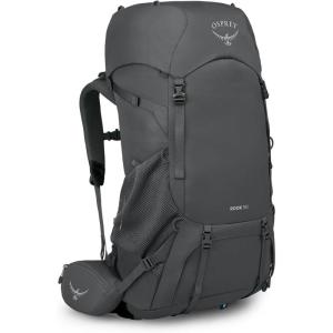 Osprey Rook 50L Men’s Backpacking Backpack, Dark Charcoal/Silver Lining(Dark Charcoal/Silver Lining)