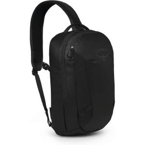 Osprey Transporter Crossbody Shoulder Sling – Personal Item Bag – Small Everyday Backpack, Mystery White/Moody Burgundy(Raven Black)