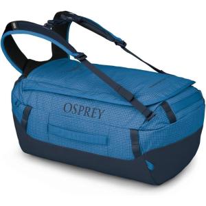 Osprey Transporter Lightweight Travel Duffel Bag – Extra Large Water Resistant Durable Gear Bag for Men and Women(Blue Flame/Nocturnal Blue)