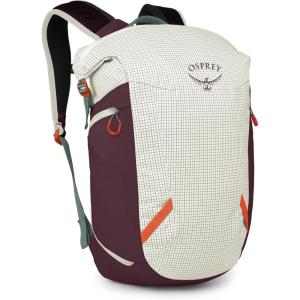 Osprey Transporter Zinch Water-Resistant Commuter Pack – Everyday Laptop Bag – Travel Backpack, Mystery White/Moody Burgundy(Mystery White-moody Burgundy)