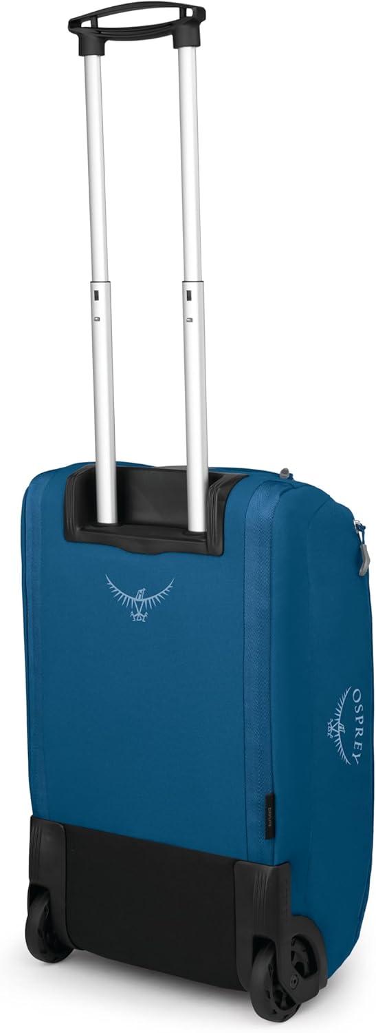 imageOsprey Daylite 40L Wheeled Carry On Collapsible Travel Duffel Bag Lightweight Rolling Suitcase Blue SpikemossAlkalineNight Shift Blue