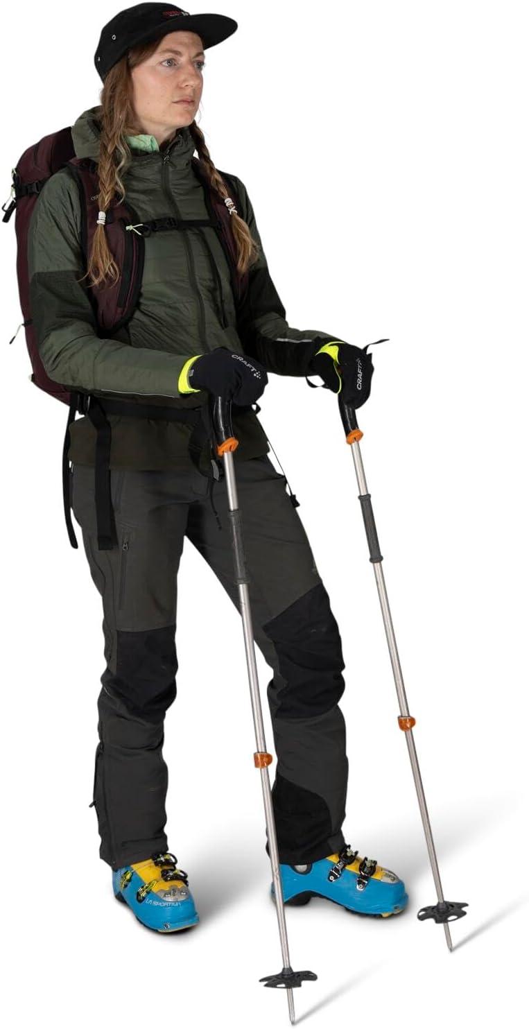 imageOsprey Firn 18L Ski and Snowboard Backpack Lightweight Touring Backpack Euphoria Purple MediumLargeElderberry PurplePeppermint Green